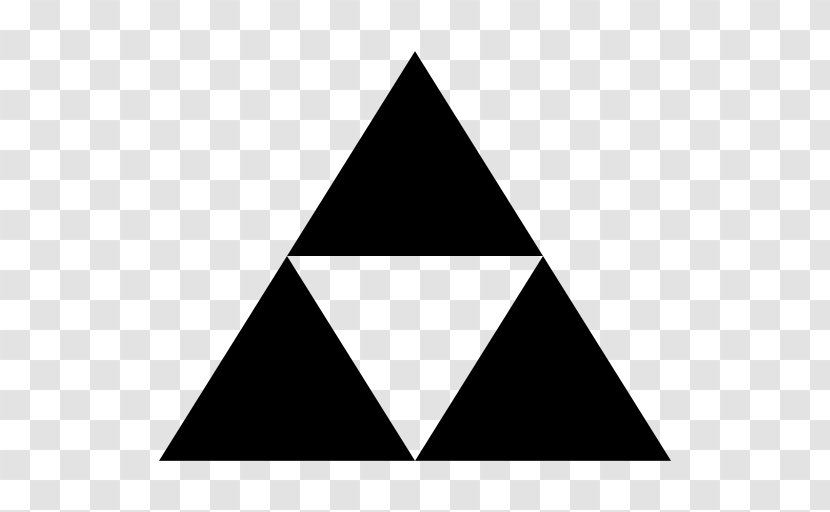 The Legend Of Zelda: Tri Force Heroes Triforce Download - Monochrome - Triangle Transparent PNG