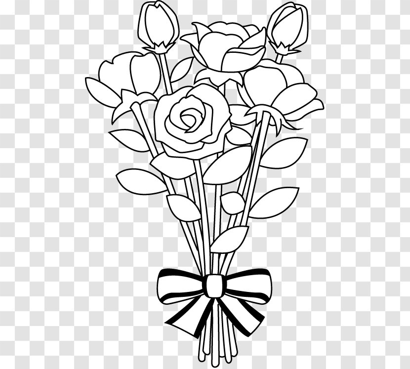 Flower Bouquet Drawing Clip Art - Rose - Wedding Cliparts Transparent PNG