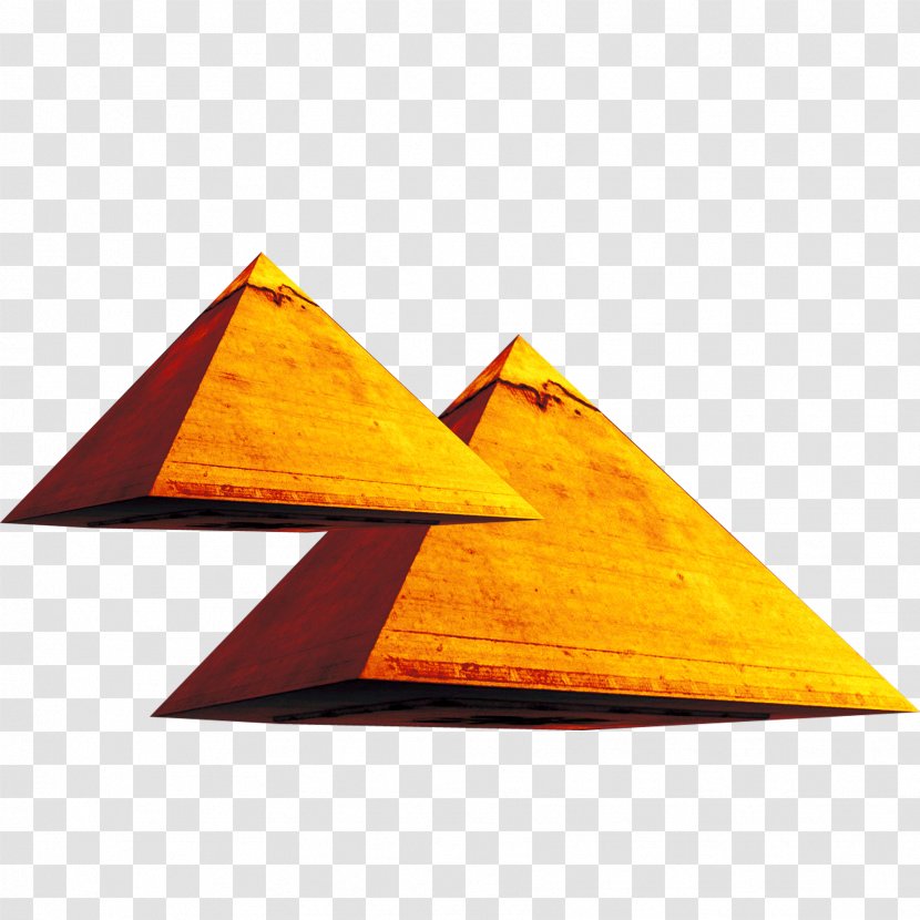 Egyptian Pyramids Ancient Egypt - Sphinx - Golden Material Transparent PNG