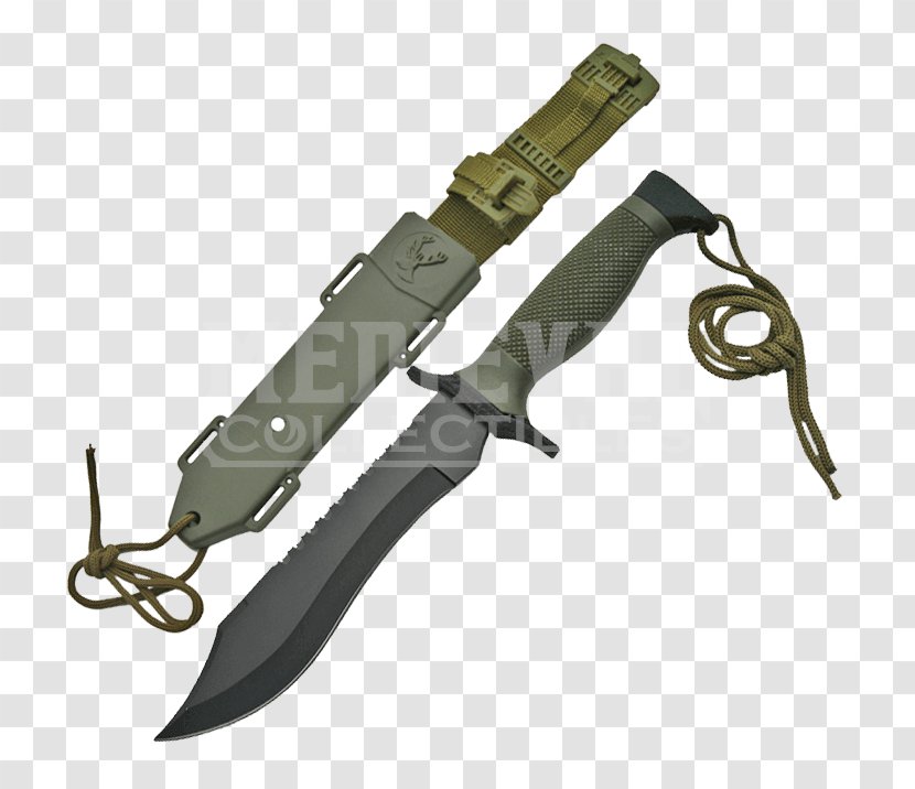 Bowie Knife Hunting & Survival Knives Throwing Machete Utility - Cold Weapon Transparent PNG