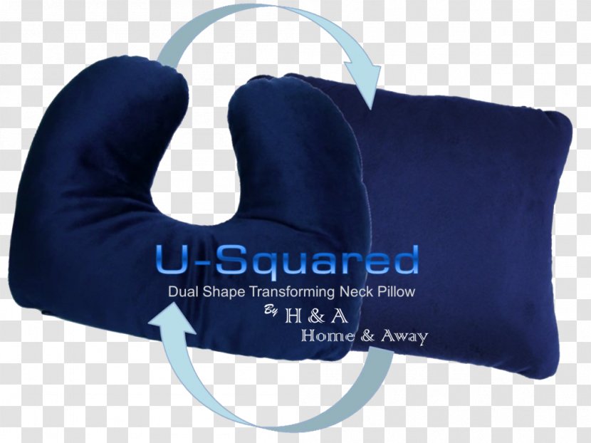 HomeAway Pillow Travel Neck Square - Cobalt Transparent PNG