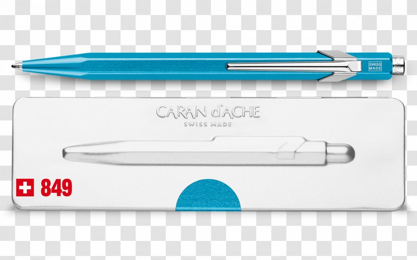 Paper Caran D'ache 849 Ballpoint Pen - Office Supplies - Metal Transparent PNG