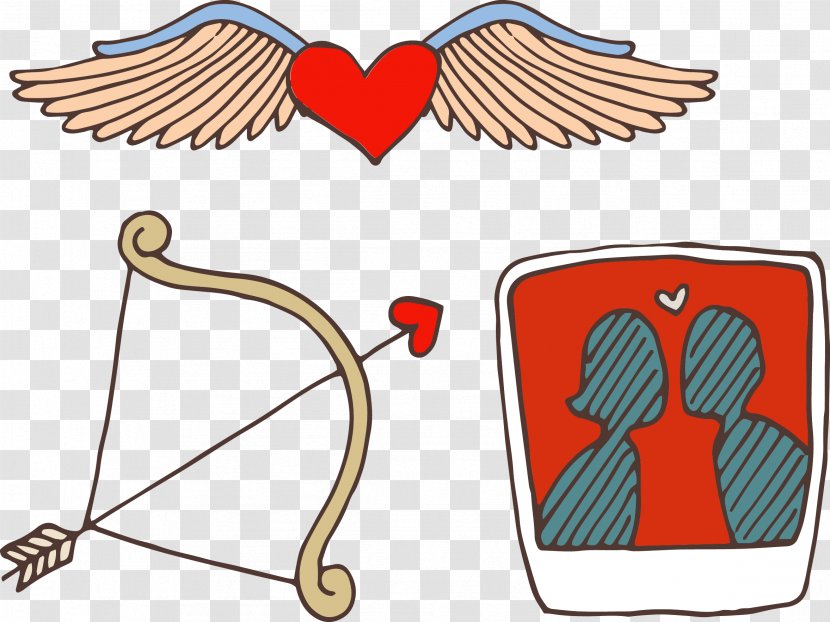Arrow Cupid Clip Art - Cartoon - Vector Material Valentine's Day Love Transparent PNG