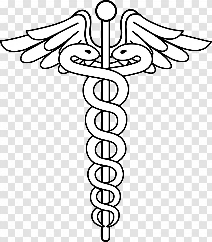 Caduceus As A Symbol Of Medicine Staff Hermes Logo Clip Art - Black - Doctor Cliparts Transparent PNG