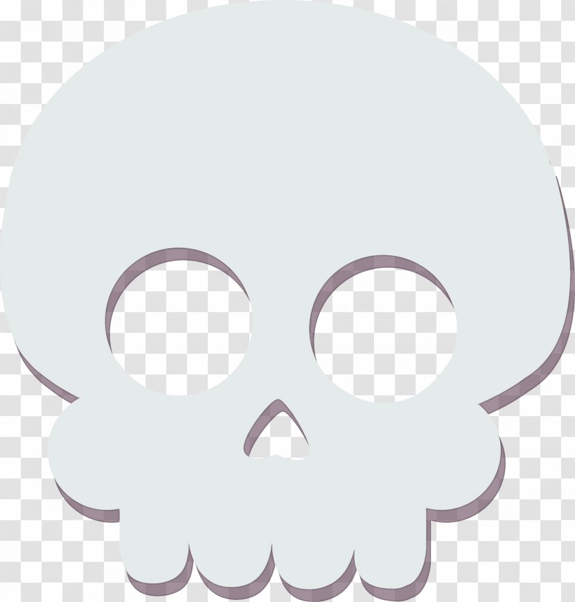 Bone Skull - Watercolor Transparent PNG