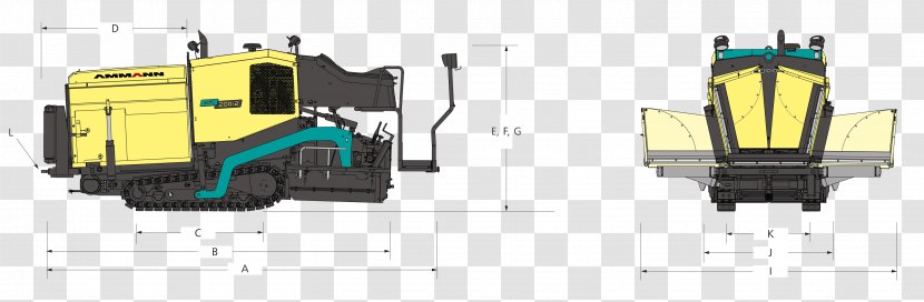 Machine Paver Asphalt Concrete Ammann Group Transparent PNG