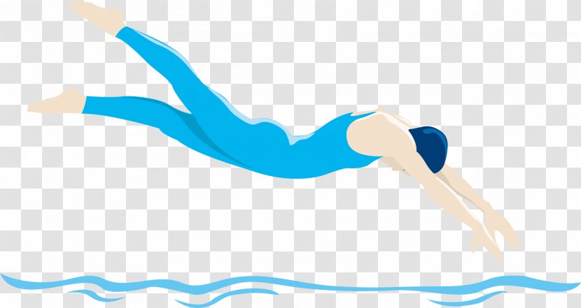 Swimming Sport No Clip Art - Blue - Diving Transparent PNG