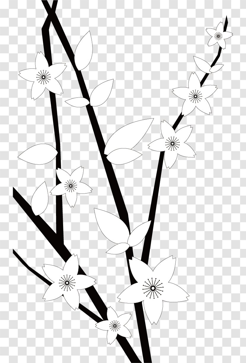 Plum Blossom Snow - Winter Material Transparent PNG