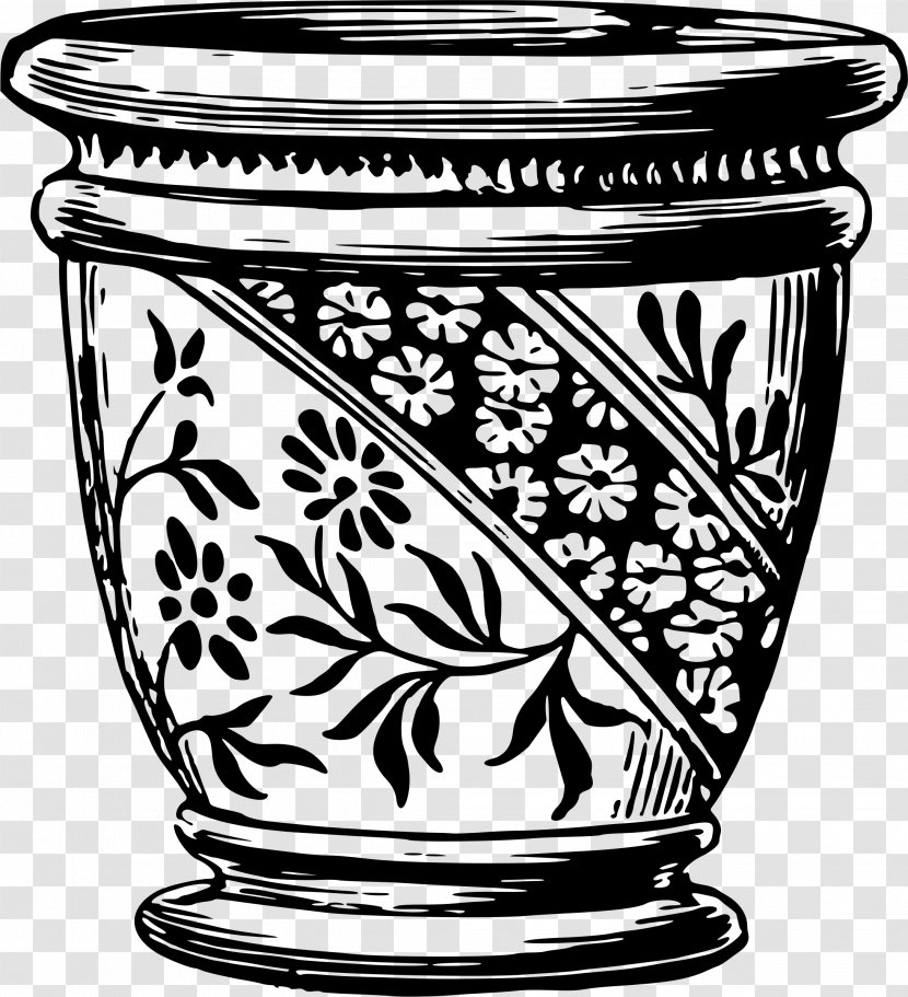 Flowerpot Container Clip Art - Tableware - Pot Plant Transparent PNG