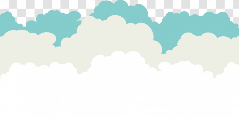 Sky Blue Cloud Wallpaper - Pattern - Creative Clouds Vector Transparent PNG