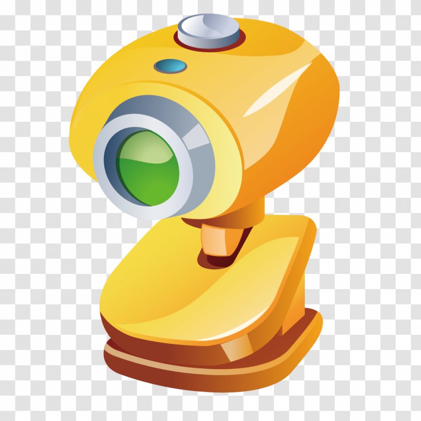 Camera Webcam Clip Art - Yellow - Vector Material Transparent PNG