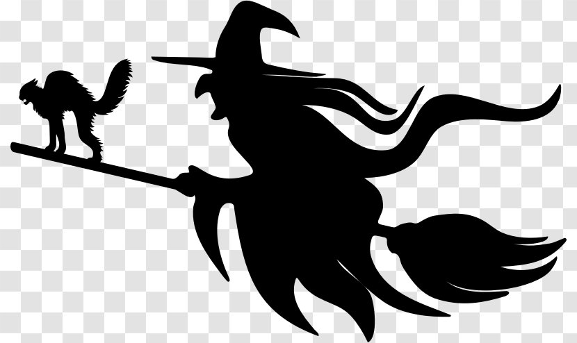 Cat Silhouette Witchcraft Clip Art Transparent PNG