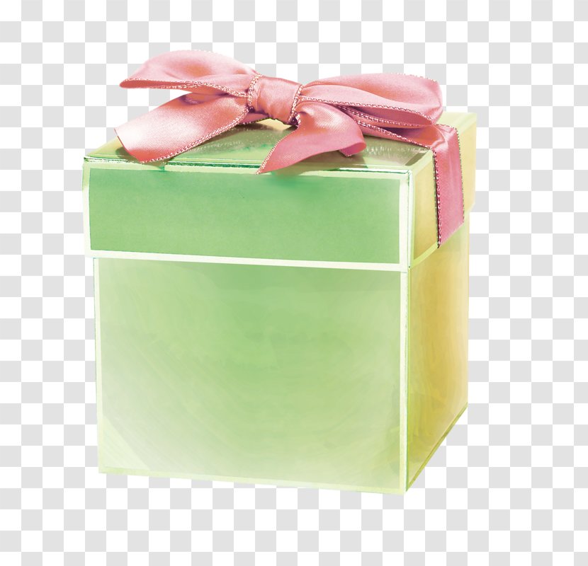 Decorative Box Gift - Ribbon - Green Transparent PNG
