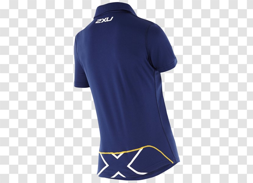 T-shirt Polo Shirt Sleeve Cobalt Blue Tennis - Electric Transparent PNG