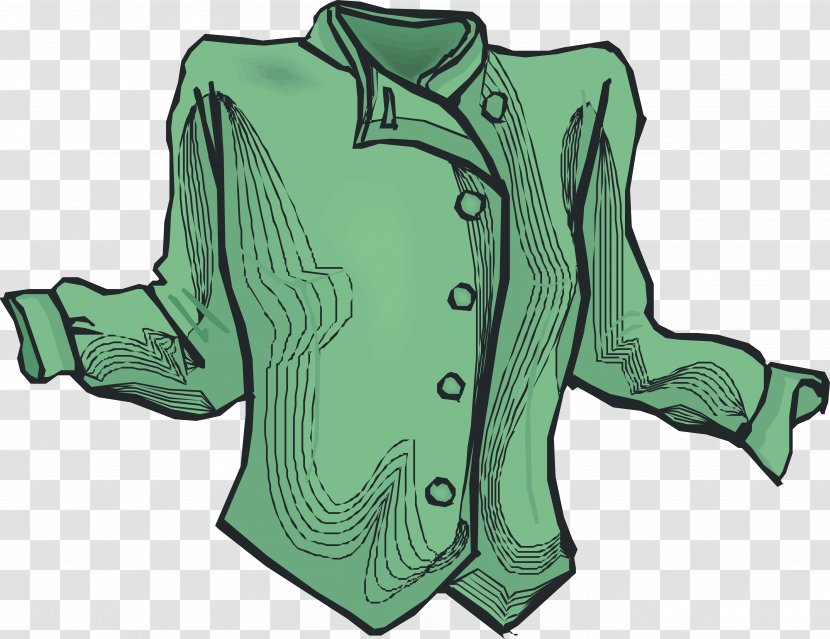 T-shirt Blouse Clothing Clip Art - Jacket - Green Shirt Transparent PNG