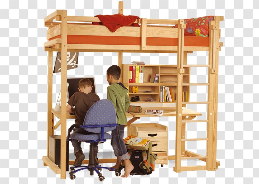 Bunk Bed Furniture Bedroom Cots - Chair Transparent PNG