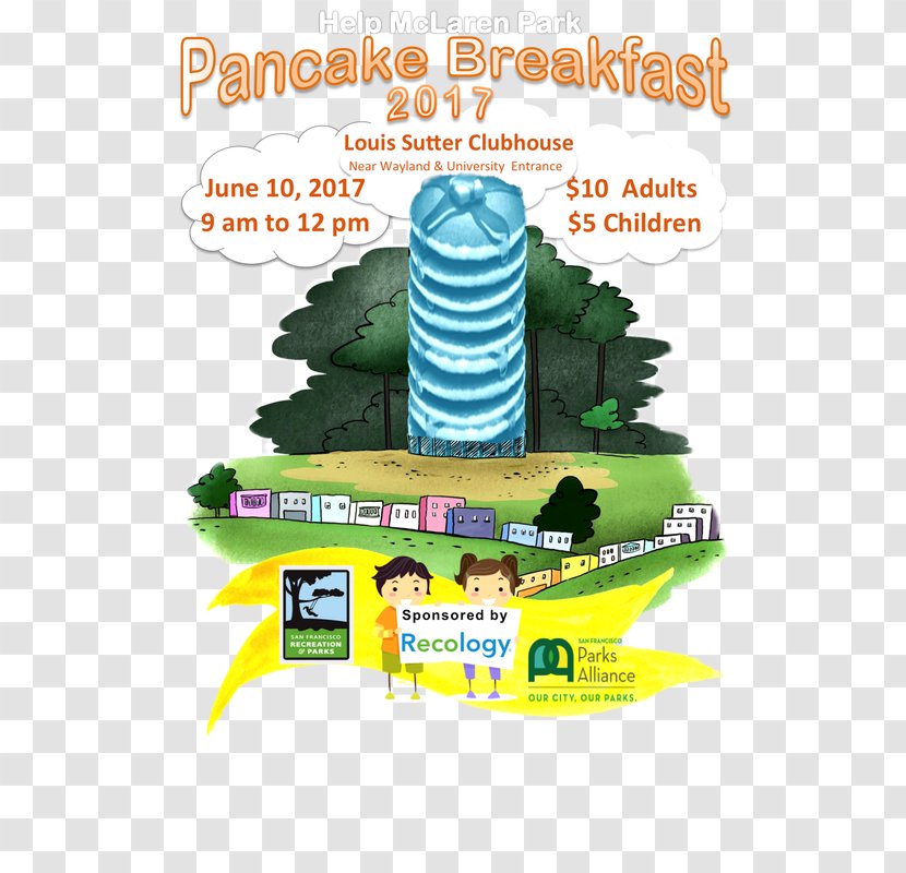 Pancake Breakfast Morning John McLaren Park - Fundraising - Help Flyers Transparent PNG