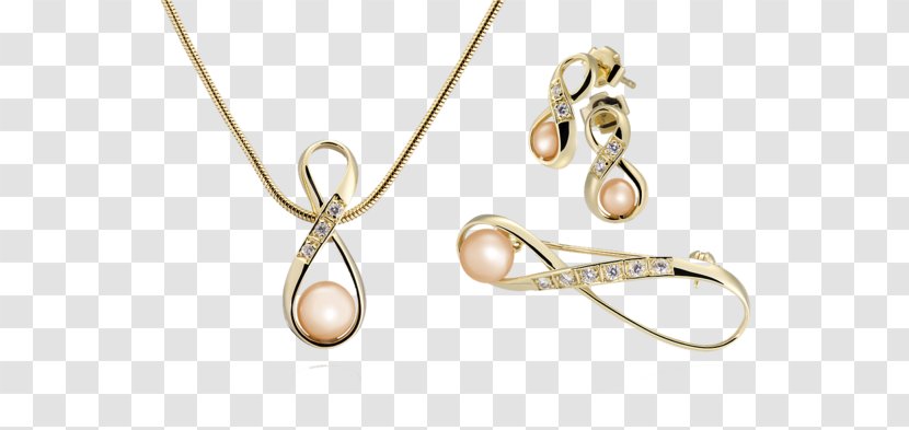 Earring Gold Necklace Pearl Pendant Transparent PNG