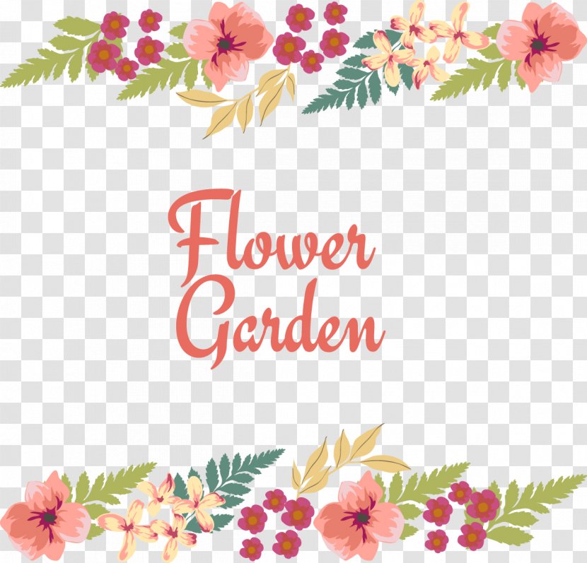Euclidean Vector Adobe Illustrator - Greeting Card - Beautiful Flowers Border Transparent PNG