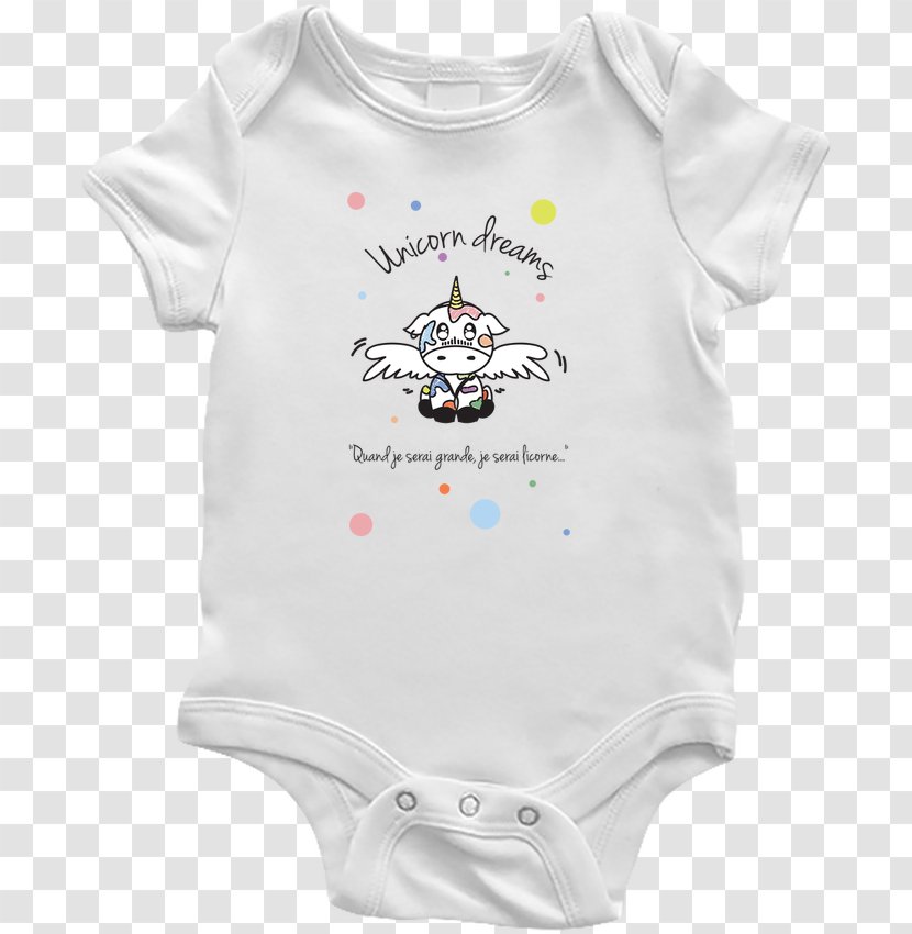 Baby & Toddler One-Pieces T-shirt Sleeve Bodysuit Snap Fastener - Flower - Dream Unicorn Transparent PNG