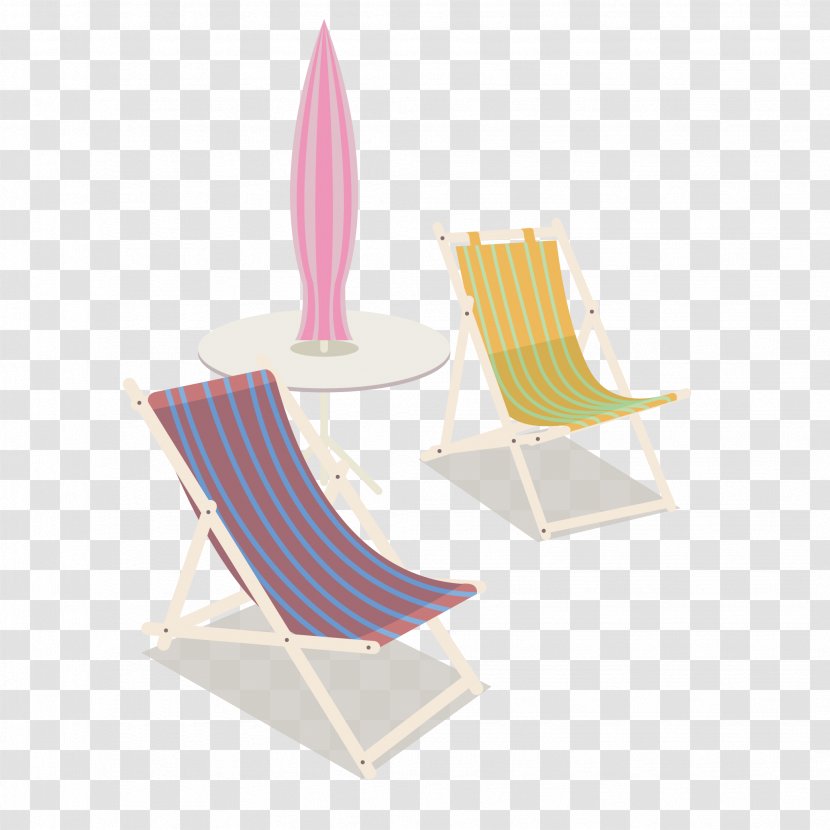 Chair Table Beach Umbrella - Frame - Vector Transparent PNG