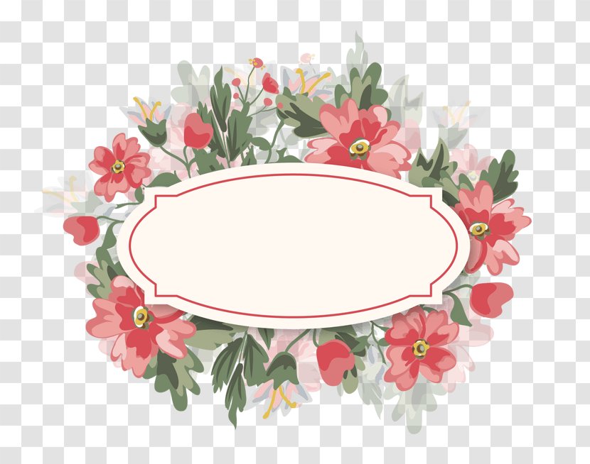 Watercolor: Flowers Watercolor Painting Vector Graphics Image - Oval - Blossoms Frame Transparent PNG