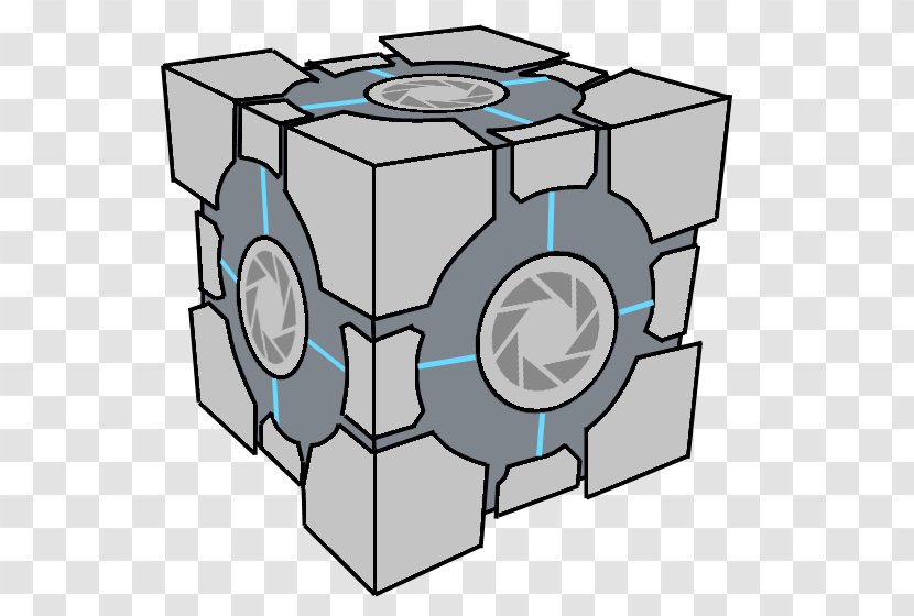 Portal 2 Half-Life Drawing Companion Cube - Aperture Science And Technology Transparent PNG
