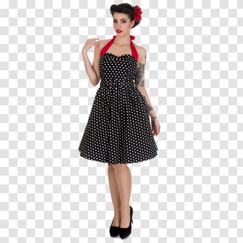 Dress Polka Dot 1950s Fashion Clothing - Cartoon - Swing Transparent PNG