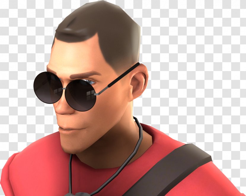 Team Fortress 2 Goggles Video Game Source Filmmaker Hair - Ear - Sunglasses Transparent PNG