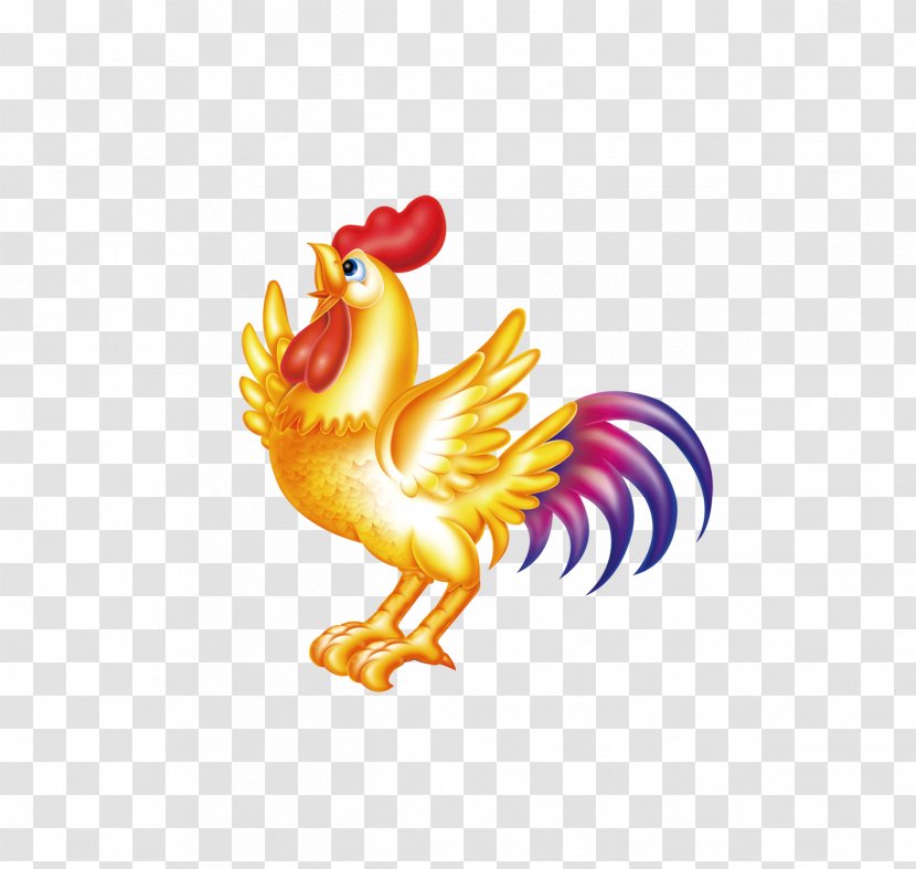 Chicken Rooster Chinese New Year Clip Art - Spreading Its Wings Transparent PNG
