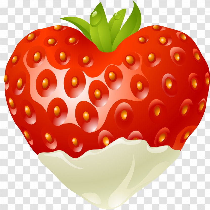 Strawberry Sticker Heart Food - Fruit Transparent PNG