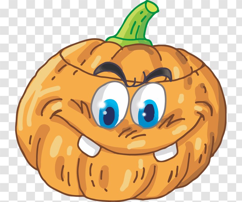 Jack-o-lantern Pumpkin Halloween Clip Art - Fruit - Pattern Painted Big Eyes Transparent PNG