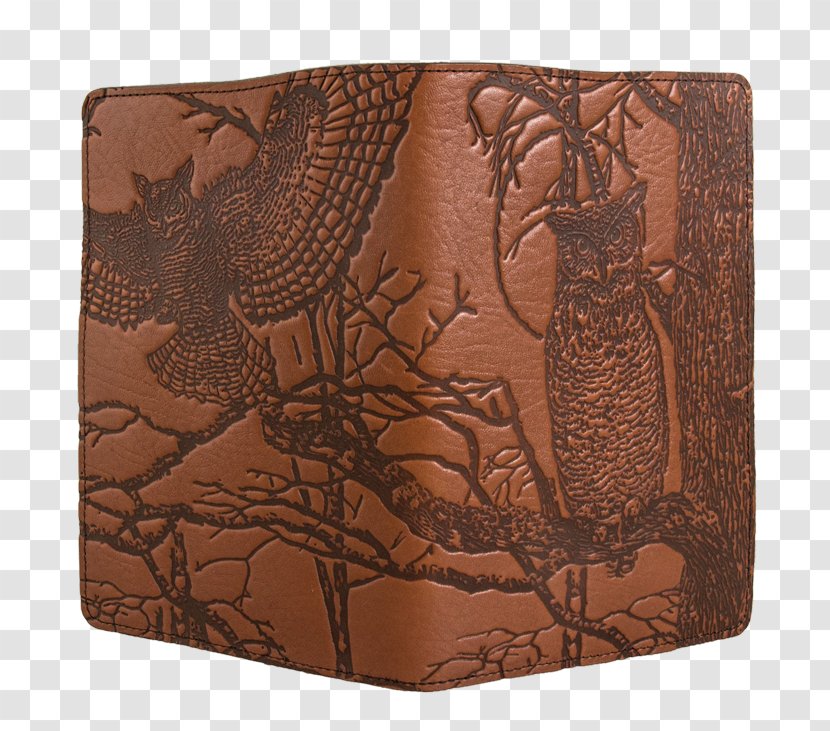 Great Horned Owl Notebook Leather Wallet - Pocket - Ancient Pen Container Transparent PNG