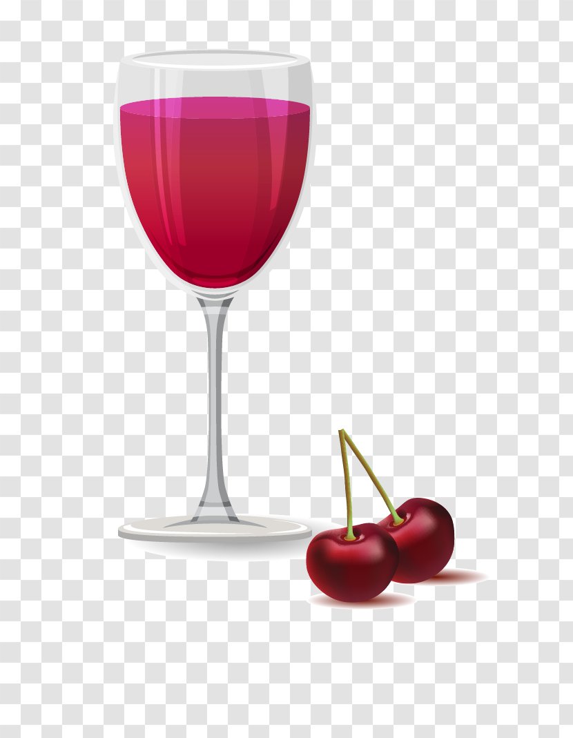 Cranberry Juice Wine Cocktail Glass - Cherry Transparent PNG