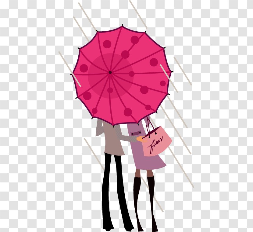 Chanel Fashion Display Resolution Clothing Wallpaper - Accessory - Hand-painted Red Umbrella Lovers Pattern Transparent PNG