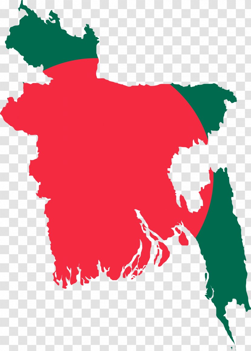 Flag Of Bangladesh Mapa Polityczna - Map Transparent PNG