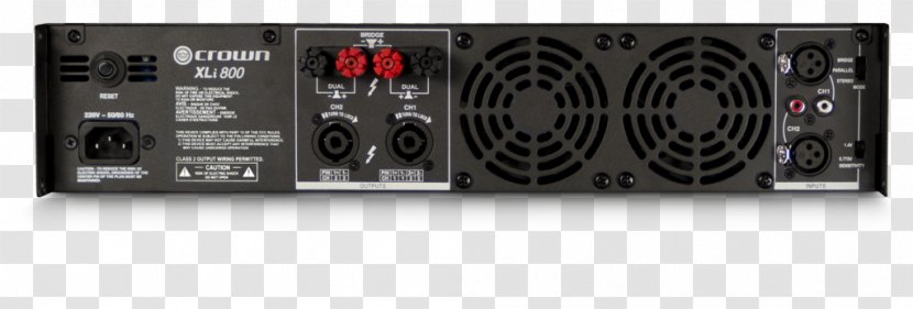 Crown Audio XLi 3500 800 Power Amplifier 1500 - Equipment Transparent PNG