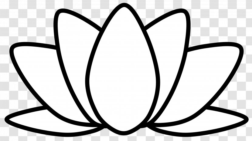 Mother's Day Drawing Flower Clip Art - Black - Lotus Transparent PNG