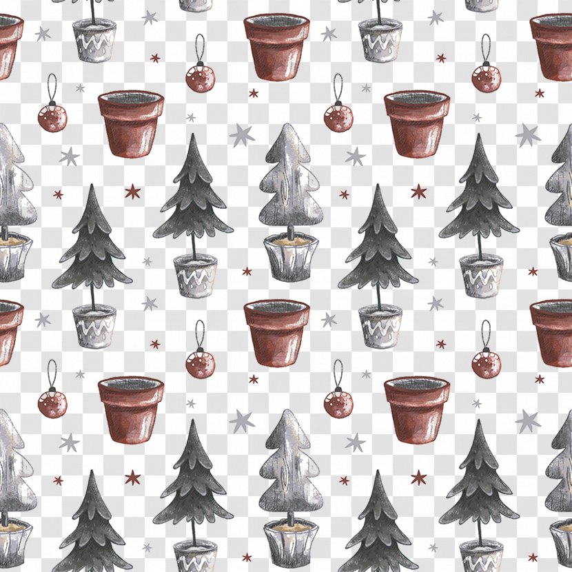 Pine Clip Art - Christmas Ornament - Hand-painted Wallpaper Decorated Bell Transparent PNG