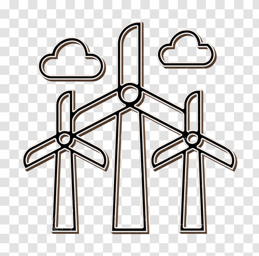 Ecology Icon Energy Nature - Windmill - Symbol Line Art Transparent PNG
