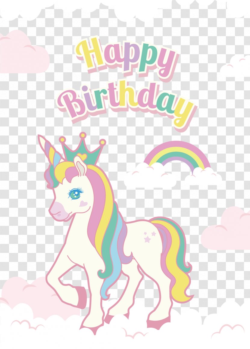 euclidean vector tree hand painted color unicorn birthday decorations transparent png euclidean vector tree hand painted