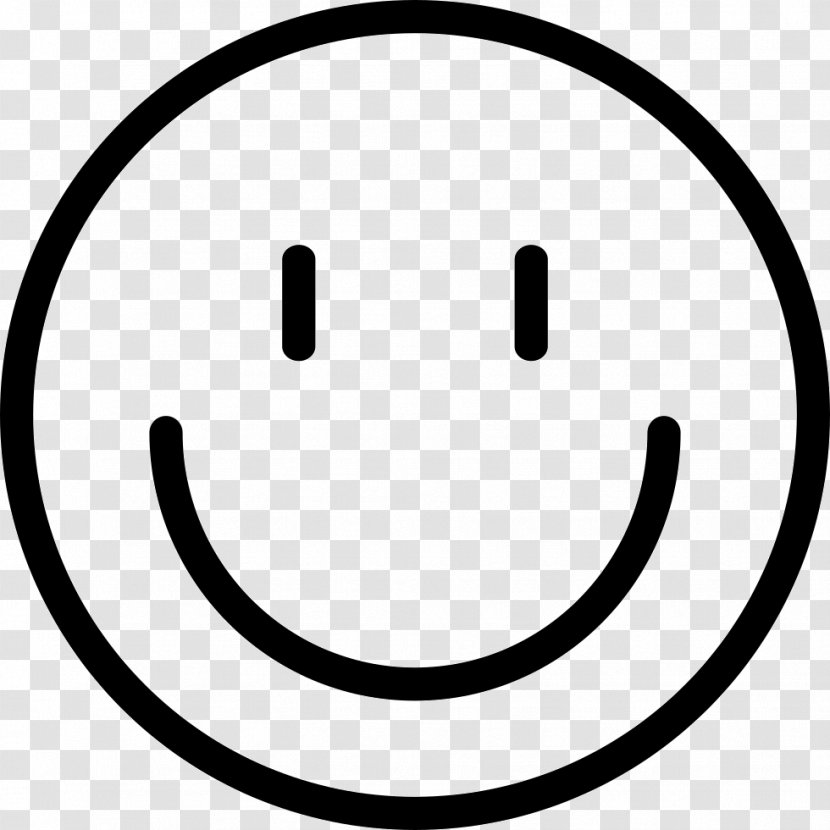 Smiley - Black And White Transparent PNG