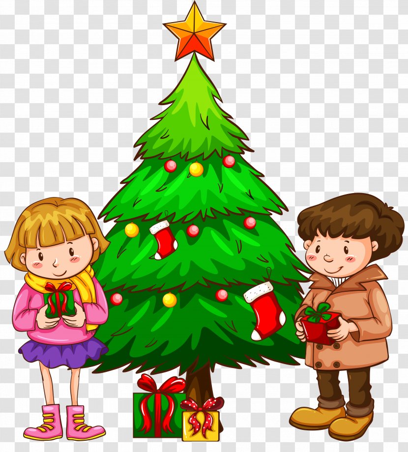 Christmas Tree Drawing - Royaltyfree Transparent PNG