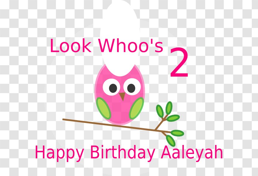 Owl Bird Clip Art - Area - Second Birthday Transparent PNG