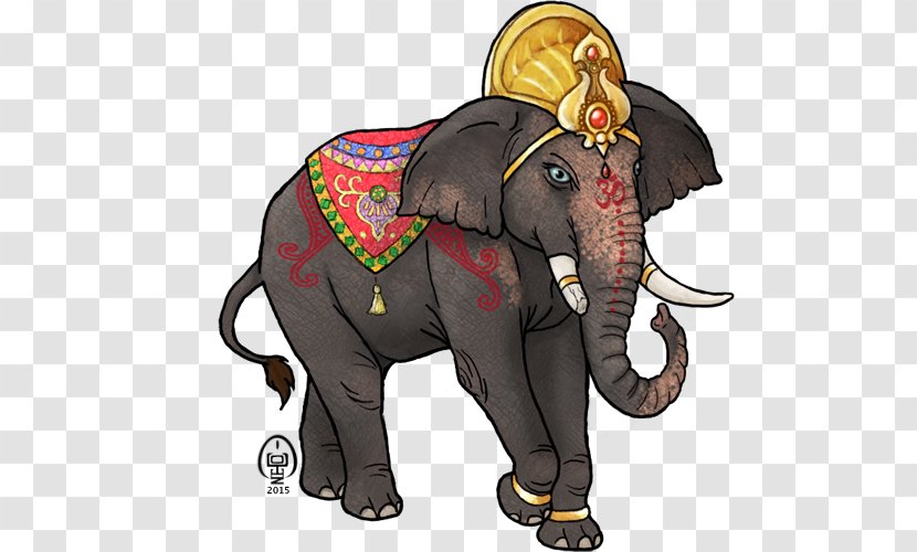 Indian Elephant African Elephantidae Wildlife Ganesha - Line Art Transparent PNG