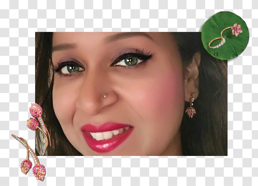 Eyebrow Earring Hair Coloring Beauty Eyelash - Black - Indian Fashion Transparent PNG