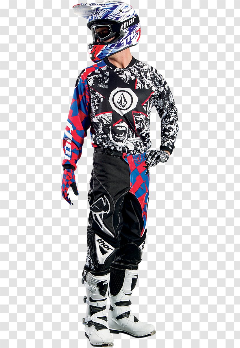 Thor Clothing Volcom Pants Uniform - Helmet - Motocross Rider Transparent PNG
