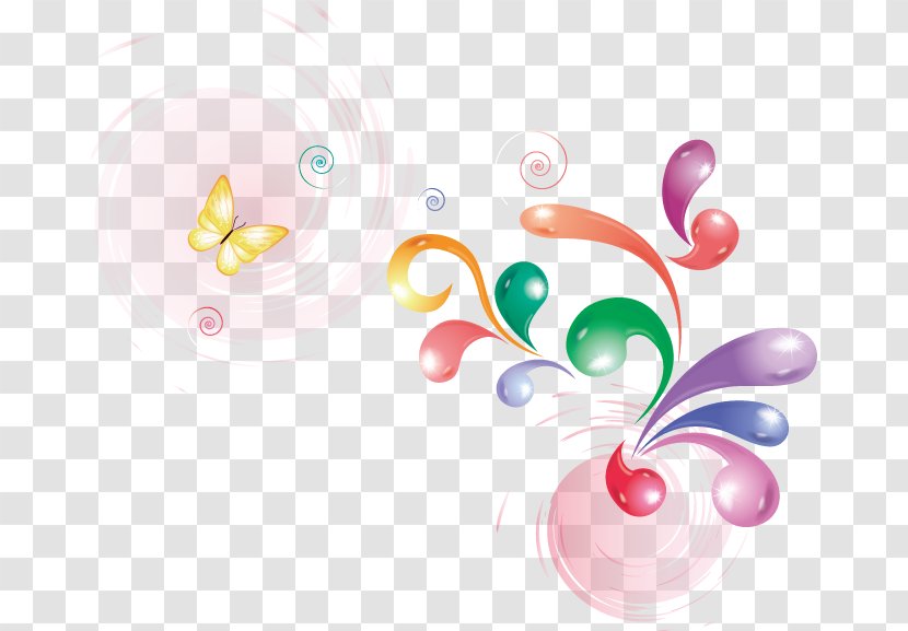 Drop - Adobe Fireworks - Abstract Colorful Holiday Butterfly Transparent PNG