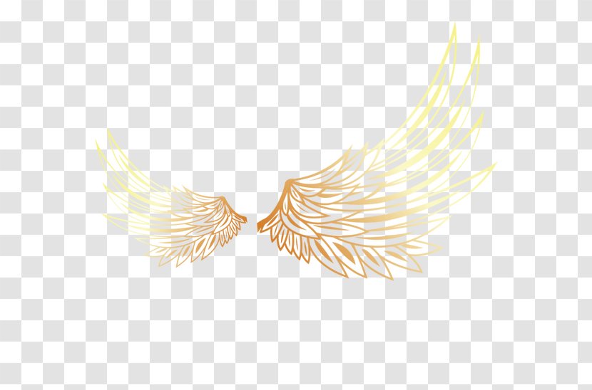 Yellow Feather Pattern - Wing - Hand-painted Wings Transparent PNG