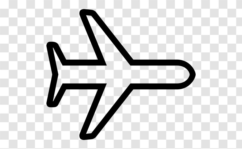 Airplane - Black And White - Triangle Transparent PNG